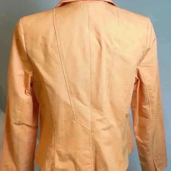 I.E. Light Orange Cotton Blazer (Size 14P) - Picture 4 of 13